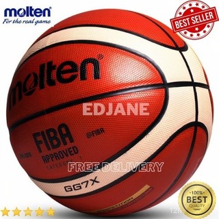 Origina  Basketball Size 7 PU Leather with Free Pump Needle Net Indoor outdoor ball  GG7X Molten