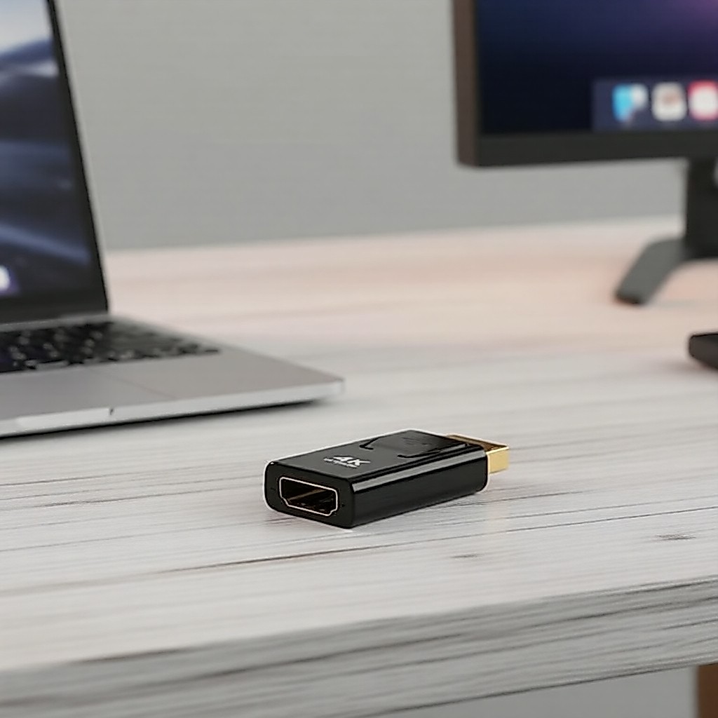 อะแดปเตอร์ 4K DP to HDMI ใช้งานร่วมกับ HDTV แล็ปท็อป และพีซี – ตัวแปลงสัญญาณวิดีโอเสียง DisplayPort