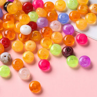 St. kunkka 20-50 ชิ้นสองสีแก้วลูกปัดแบน 5.5 * 10 มม.ลูกปัดลูกคิดสําหรับ DIY สร้อยข้อมือสร้อยคอทํา