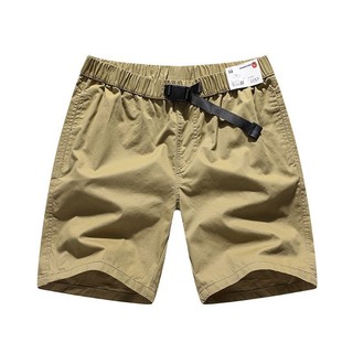 URBAN PIPE W/ ADJUSTABLE STRAP BUCKLE PLAIN SHORTS FOR MEN | ABOVE THE KNEE
