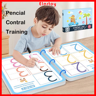 Baby Tracing Workbook For Kids Training Coloring Book Erasable Writing Materials For Kid Educational
