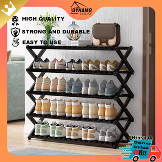 5 Layer foldable Shoes Rack Tier Colored Stackable Stainless steel Shoes Organizer Storage Rack