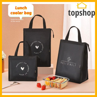 TOPSHOP Insulated Lunch Bag Waterproof Tote Bag Oxford Cloth Zipper Lunch