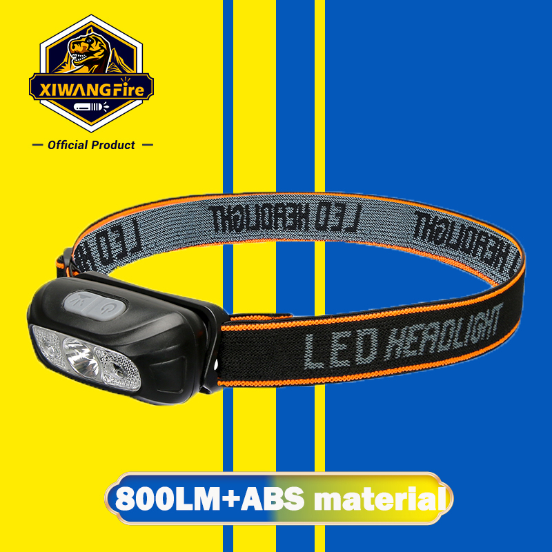 XIWANGFIRE ไฟหน้าแบบชาร์จไฟได้ - Motion Sensor, LED กันน้ําสําหรับตั้งแคมป์/ตกปลา