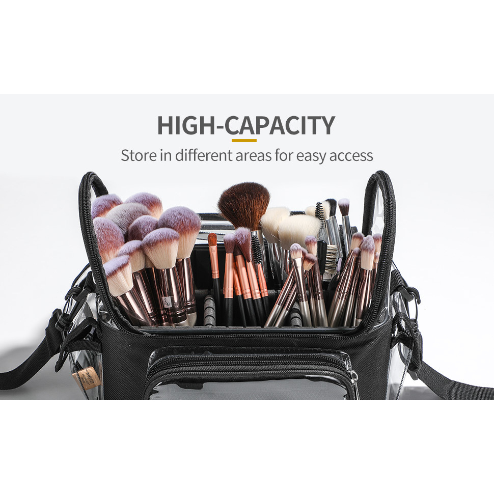 กระเป๋าเป้สะพายหลัง PVC สีโปร่งใส กันน้ํา เหมาะกับการเดินทาง สําหรับใส่เครื่องมือทําผม - รูปที่ 6