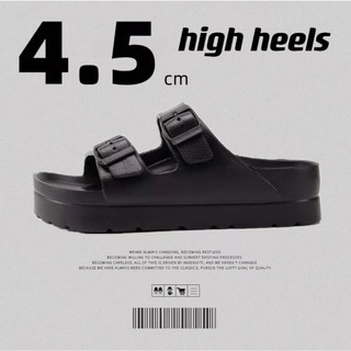High heels two strap slippers for women's unsex