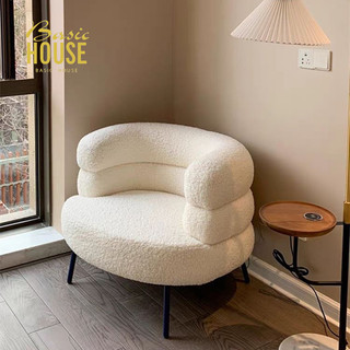 Basic House Single Sofa Nordic Style Makeup Chair Home Balcony Bedroom Lazy Comfortable Sofa Chair