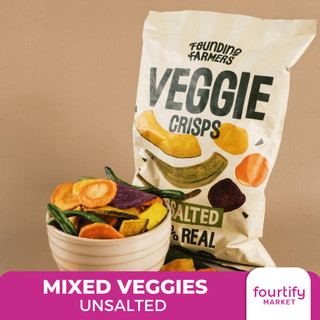 Founding Farmers Mixed Veggie Crisps Unsalted 120g (Vegan, Cholesterol-free, Gluten-free)