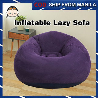 COD Ultra Soft Lazy Inflatable Sofa Chairs Thickened PVC Seat Tatami Bean Bag Sofas for Living Room