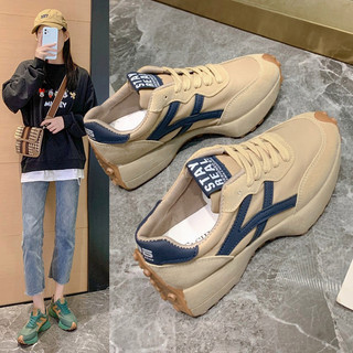 DBEXPLO Fashion Sneakers for Women Comfortable Running Shoes Thick Bottom Casual Shoes