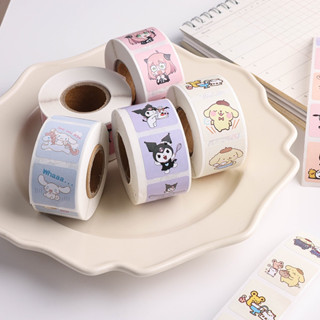 สติกเกอร์ ลายการ์ตูน My Melody Kuromi Cinnamoroll Sanrio น่ารัก สําหรับตกแต่งสมุดทํามือ 500 ชิ้น