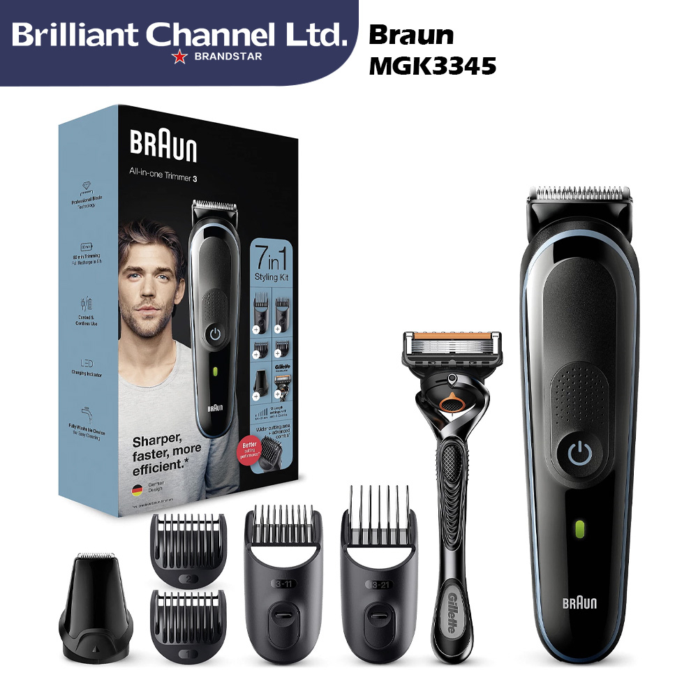 Braun MGK3345 Hair Clippers for Men 7-in-1 Beard Trimmer