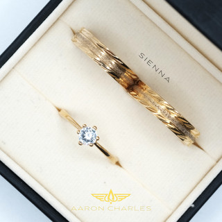 [AC] 3 in 1- Free Engraved Name Wedding Rings with Free Engagement Ring Set - Sienna ✨