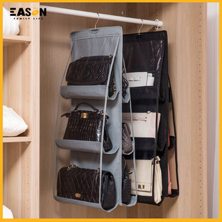 EasonShop COD 6 Pockets Hanging Storage Bag Purse Handbag Tote Organizer