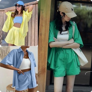 baao Bright Summer Colors Polo and Shorts Coords (Terno)