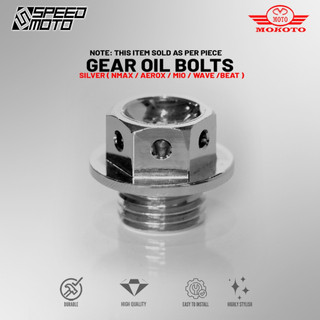 STAINLESS GEAR OIL COVER BOLT FLOWER TYPE FOR HONDA WAVE,BEAT AND YAMAHA AEROX,NMAX,MIO MOTORCYCLE
