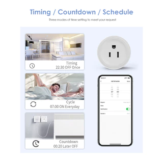 Wifi สมาร์ทปลั๊กซ็อกเก็ต 10A/20A TUYA/Smart life APP รีโมทคอนโทรลชุดการสอนจับเวลาบันทึกการใช้ไฟฟ้า Voice control ผ่าน alexa google home