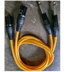 2pcs XLR Male to PL 55 Mono Audio Connector Cable Wire