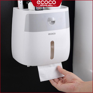 Ecoco Bathroom Tissue Box Wall Mounted Paper Towel Holder with Drawer Waterproof