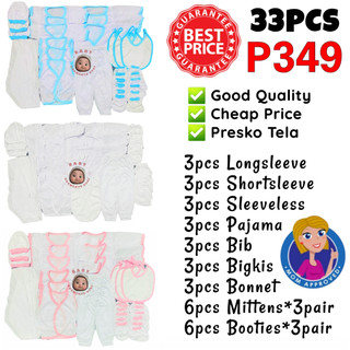 33pcs Barato Newborn Baby Set Manipis Presko Tela