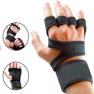 1 Pair Gym Gloves Sports Exercise Wrist Wraps Weight Lifting Training Fitness Cycling Glove