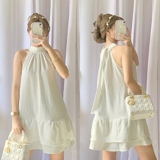DBS GLENDA Dress Quality Crepe Fabric Free Size FITS Small to LARGE Chic Trendy Cute OOTD Korean
