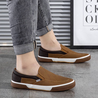 2023 COASTAR Men Shoes Slip On Shoes For Men Low Cut Leather Shoes  Men's Sneakers Rubber Shoes916