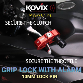 KOVIX GRIP LOCK WITH ALARM for Motorcycle or Electric Motorcycle - IP67 Waterproof 120dB Alarm