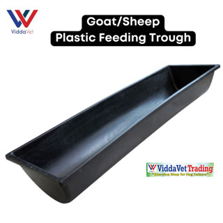 Viddavet trough feeder goat water feeder 100x30x18cm for goat rumsol grower goat plastic feeder