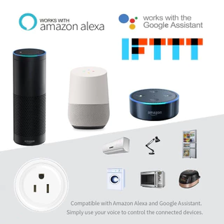 Wifi สมาร์ทปลั๊กซ็อกเก็ต 10A/20A TUYA/Smart life APP รีโมทคอนโทรลชุดการสอนจับเวลาบันทึกการใช้ไฟฟ้า Voice control ผ่าน alexa google home
