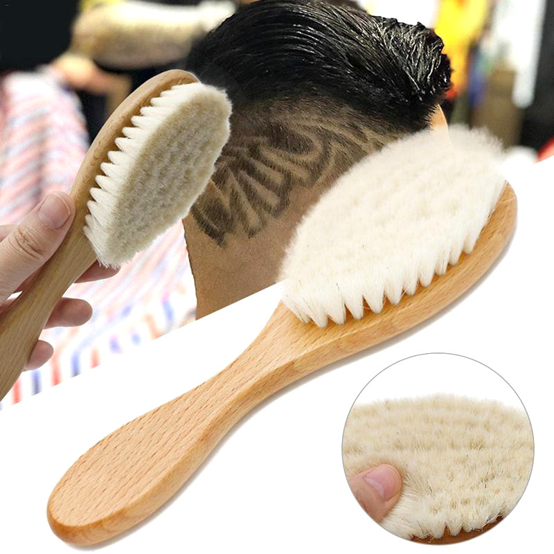 แปรงหัวน้ํามัน walisin ang sirang buhok ขนสัตว์นุ่มกวาด gupit retro ร้านตัดผมตัดผมแกะสลักทําความสะอาดแปรงขนนุ่มพิเศษ