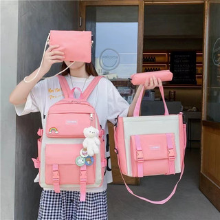 CATHRINE BAG#2166 Korean Backpack 4in1 16inch Canvas Bag for School Large Storage Unisex Waterproof
