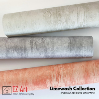 EZ Art Self-adhesive Lime wash Collection decorative wallpaper bedroom gray Nordic industrial style