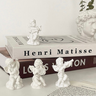 VIĆI Miniature Resin Cupid Music Baby Angel Wings Sculpture Figurine Home Decoration Props