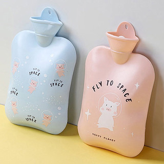 Hot Compress Bag with Plush Cloth Lovely Water Filling Bag Dysmenorrhea Stomach Warm Water Bag