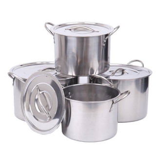 COD  8 Piece Set / 4 pcs  Stainless Steel Cooking Stock Pot