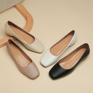 (With Box)Classy Black 2 Inches High Korean Round Toe Work Heels For Women School