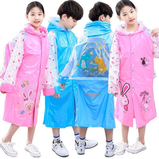 6-15 years PVC children raincoat/poncho with inflatable brim,waterproof,cartoon,student,kids
