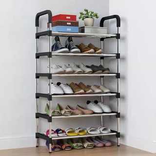 6 Layer shoe rack Tier Colored stainless steel Stackable Shoes Organizer Storage Stand-Z037