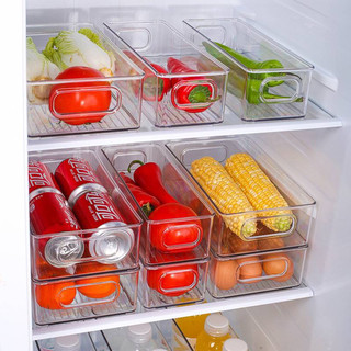Transparent Refrigerator Organizer Acrylic Makeup Organizers Food Storage Pantry Cabinet Basket