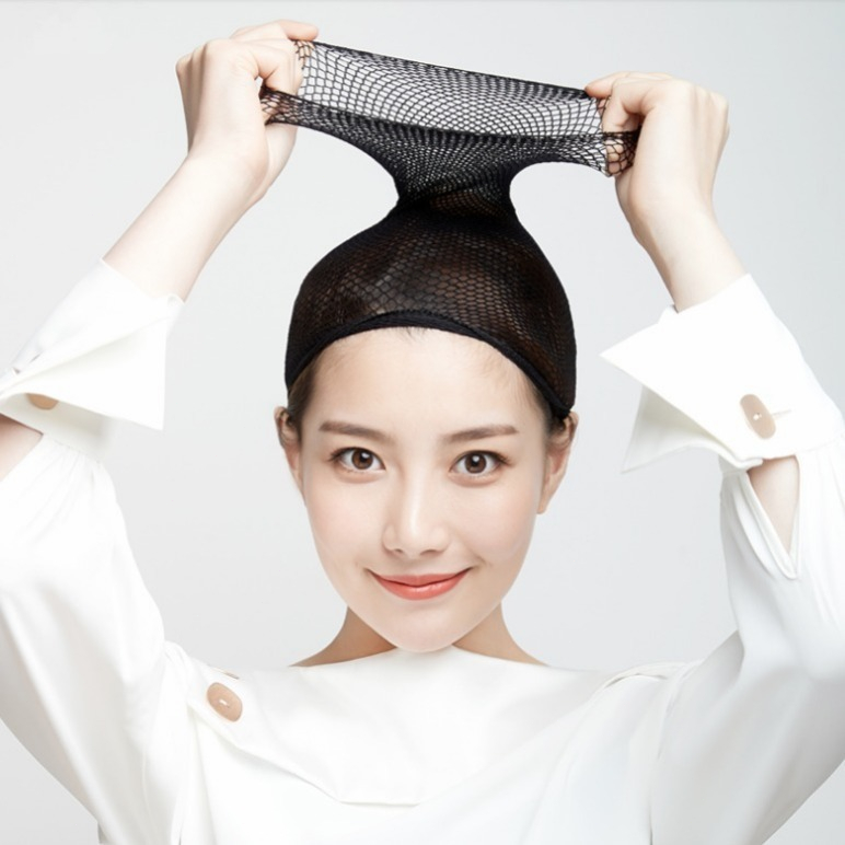 Wig Cap Hair Net Weaving Black Hairnets Breathable Spandex Elastic Wig Mesh Cap