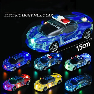 Light Electric Car LED Inertia Glide Music Police Car Race Car Toy Sports Car Model Educational Toy