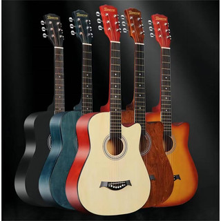 38 inch Acoustic Guitar Beginners Practice Bass Guitar with set Free Accessories Guitars for sale