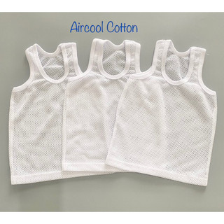 3 I 6 pcs DM AIRCOOL COTTON White Sando for 3 mos to 10 yrs old Kids I Baby Sando Aircool Undershirt