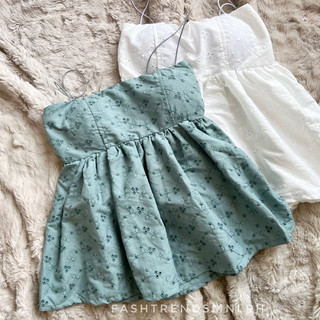 BANGKOK EYELET PADDED TOP | TUBE BLOUSE W/ STRINGS