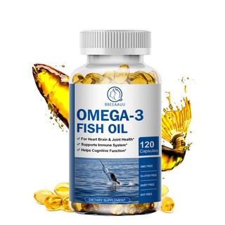BEAU Fish Oil 1400mg (120 Capsules) - Omega-3 para sa Puso at Utak, Walang Amoy Isda - Para sa Matan