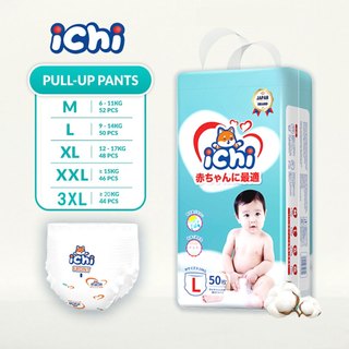 ICHI Diaper 50pcs Pull Up PANTS  M/L/XL/XXL GOLD Baby Diaper Ultra-Thin Unisex Diaper