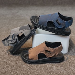 Kids Sandals for Boys Children's Sports Leather Beach Sandal Baby Toddler Soft-Soled Non-slip Korean
