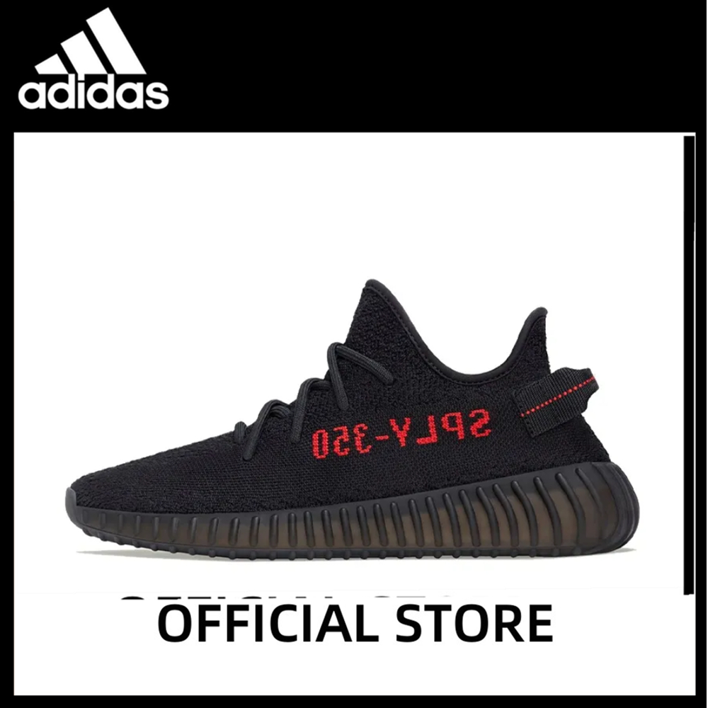 【Authentic】Adidas Originals Yeezy Boost 350 V2 Low Top Sneakers Unisex Black Red CP9652-2017