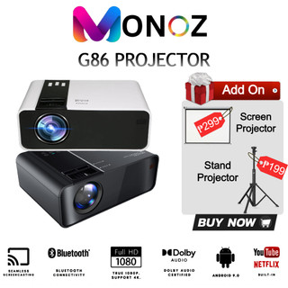 NEW Android Projector G86 Pro Full HD 1080P 4K Wi-Fi Bluetooth Netflix YouTube with Android System